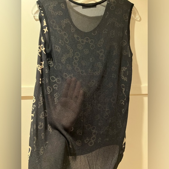 Authentic Celine Sleeveless Blouse with Sheer Back with COA S - Picture 4 of 10